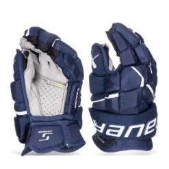 Bauer Supreme Mach Intermediate Hockey Gloves -Warrior Shop bauer gloves bauer supreme mach intermediate hockey gloves navy 12 30597296750658