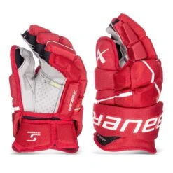Bauer Supreme Mach Intermediate Hockey Gloves -Warrior Shop bauer gloves bauer supreme mach intermediate hockey gloves red 12 30597298028610