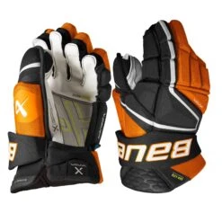Bauer Vapor Hyperlite Senior Hockey Gloves -Warrior Shop bauer gloves bauer vapor hyperlite senior hockey gloves black orange 14 29160528052290