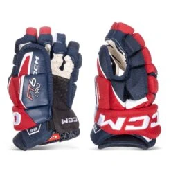 CCM Jetspeed FT6 Pro Senior Hockey Gloves -Warrior Shop ccm gloves ccm jetspeed ft6 pro senior hockey gloves navy red white 13 30608285925442