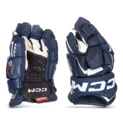 CCM Jetspeed FT6 Pro Senior Hockey Gloves -Warrior Shop ccm gloves ccm jetspeed ft6 pro senior hockey gloves navy white 13 30608285958210