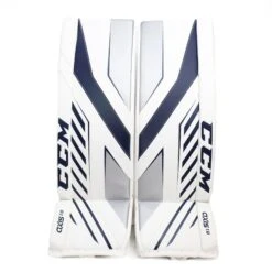 CCM Axis A1.9 Senior Goalie Leg Pads -Warrior Shop ccm leg pads ccm axis a1 9 senior goalie leg pads white white navy silver 33 1 29252848287810