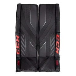 CCM Axis Senior Goalie Leg Pads -Warrior Shop ccm leg pads ccm axis senior goalie leg pads black black red 35 1 5 28744295252034